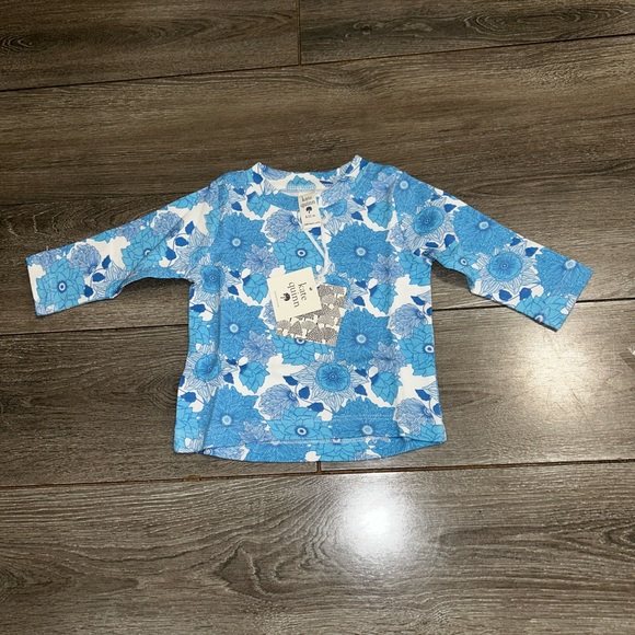 kate quinn Other - NWT Kate Quinn Blue Vintage Floral Tee Sz 6-12 mo